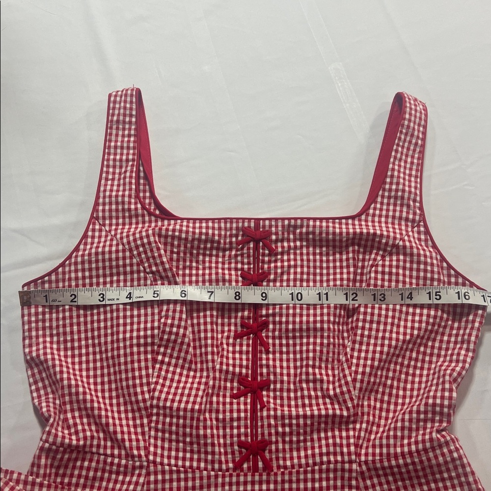 Rachel Zoe midi gingham sun dress size 10 NWT midi fit and flare - Picture 8 of 12